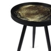 Oalveil Solid Wood Side Table in Black Finish