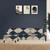 Left Aligned 3 Seater Left Aligned Chaise Navy Cubes Sofa Cover