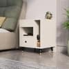 Hexa Red Engineered Wood Dressing Table in Frosty White Colour
