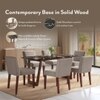 Adria Copa Cabana Black Stone 6 Seater Dining Table In New Walnut Finish