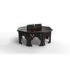 Wooden Chowki Octagonal Shape In Walnut Finish