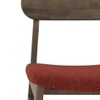 Lunar Solid Wood and Carrara White 6 Seater with 6 Lunar Dining Chair (Finish : Danish Walnut, Colour: Dark Coral)