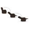 Lebowski Leatherette One Seater Manual Recliner in Espresso Colour