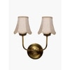 Devansh Dual Gold Metal  Wallmounted Lamp With Beige Jute  Shade