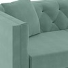 Windsor Luxe 2 Seater Fabric Sofa in Dusty Turquoise Velvet Colour