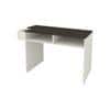 Ariana Study Desk with Shelves and Covered Storage cum Wire Extension Box in Ivory Antique Ebony Colour