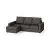 Apollo Sofa (Colour : Steel, Cushion : Soft, Back Type : High Back, Seating Capacity : Left Aligned 2 Seater + Left Aligned Chaise)