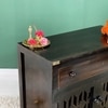 D'Dass Big Dark Sheesham and Mdf Wooden Temple For Pooja With Cabinet