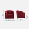 Camro Fabric Sofa (Maroon)
