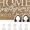 Luxe Home 100% Natural Coir Doormat Home Sweet Home White (71x45 cm)