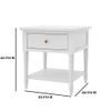 Dona Mango Wood Side and End Table (White Finish)