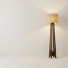 Camille Beige Jute Floor Lamp with Beige Jute Base