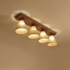 Terzo Brown Solid Wood Ceiling Light