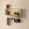 Avalon Wooden Wall Shelf Organiser With Key Holders