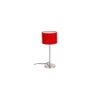 Will Red Fabric Shade Table Lamp with Steel Steel Base