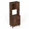 Serrenh Engineered Wood Kitchen Cabinet Rack In Brown Maple Finish