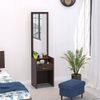 Adaly Engineered Wood Dressing Table Mirror with Drawer & Storage Shelf (Wenge)