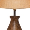 Devansh Beige Jute Table Lamp With  Wood Natural Base(10X12.5 Inches)-32