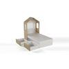 Pine Engineered Wood Box Storage Bed in Oak Colour