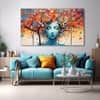 The Castle Decor Woman Butterfly Wall Art Set of 5 Wooden Framed Digital Painting 27x48 Inch