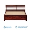 Penta Solid Wood Queen Size Non Storage Bed In Honey Oak Finish