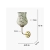 Devansh Metal Electric Wall Light in Gold Colour with Multicolor Shade Count of 1 Light