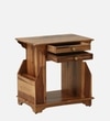 Nrby Sheesham Wood End Table In Rustic Teak Finish