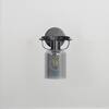 Bravo Single Light Black Wall Fitting with Smoke Glass
