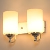 Eliante Modern Wall Lights Mild Steel & Glass Material Chrome & White Finish