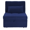 Evenie 1 Seater Pull Out Sofa cum Bed  in Navy Blue Colour