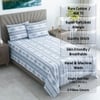 Blue And White Floral 400 Tc  Cotton Flat  Single Bed Size  Bedsheet With 2 Pillow Cover