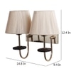 Eliante Cloth Shade Wall Lights Mild Steel & Fabric Material Gold & Golden Finish