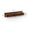 Coober Engineering Wood Wall Mount TV Entertainment Unit Set Top Box Stand/TV Cabinet with Shelves for Books & Décor Display Unit Large Upto 42 Inches (Brown Maple)