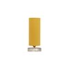 Bruce Yellow cotton table lamp with White Brushed wood base