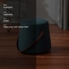 Hoist Collection Pouf With Faux Leather Strap in Green Color