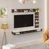 Primax Plus Large Engineering Wood Wall Mount Tv Unit In Wenge & White Finish