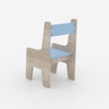 Topolino Engineered Wood Kids Chair in Light Blue Colour