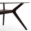 Wesley - Dalla 6 Seater Dining Table Set (Colour- Grey , Finish- Dark Walnut)