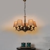 Devansh Dual Gold  Antique Wall Mounted Lamp With Off-White Cotton Shade