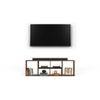 Petel Engineered Wood TV Entertainment Unit/Versatile Adjustable TV Stand & Storage Unit with 6 Compartments & Adjustable L-Shaped Shelves DIY Ideal Upto 65 Inches TV (Brown Maple)