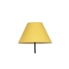 Luca Yellow Fabric Floor Lamp with Black Iron Base