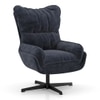 Marson Swivel Lounge Chair in Indigo Blue Colour