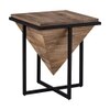 Metalsmith Solid Wood Side Table in Black Powder Finish