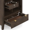 Toledo Solid Wood 2 Door Wardrobe In Dark Chestnut Finish