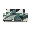 2 Seater Green Triangles Sofa Cover