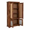 Akira Sheesham Wood Book Case Cum Crockery UnitIn Provincial Teak Finish