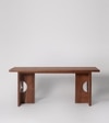 Born Solid Wood Bench In Dark Brown Finish