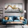 The Castle Decor Abstract Wall Painting Wooden Framed 27x48 Inch for Living Room (Style 8)