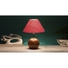 Pink Jute with Natural Wood Table Lamp