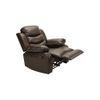 Shine Leatherette One Seater Manual Recliner in Brown Colour